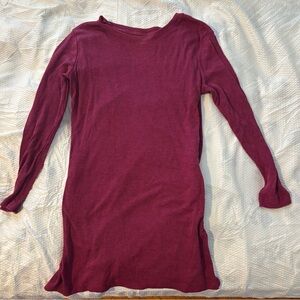Old Navy Deep Red Ribbed Top